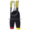 Pantaloncino con bretelle Santini 2023 La Fleche Wallonne Giallo Nero Rosso